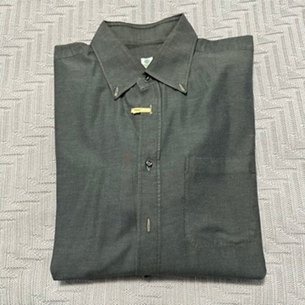 Borrelli green gray button down size 17.5